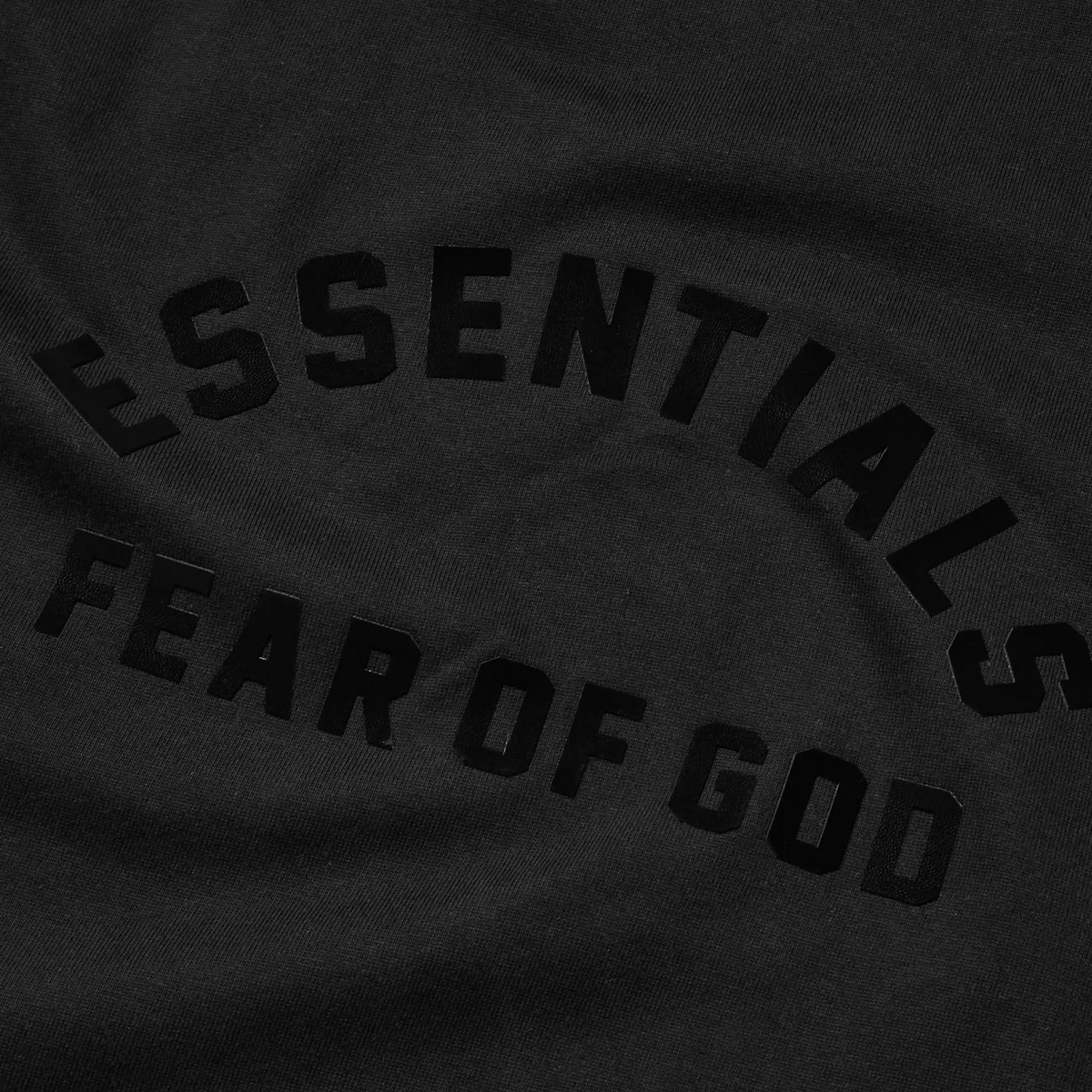 Fear Of God Essentials Heavy Jersey Crewneck Jet Black T Shirt