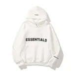 Essentials X Oversized Hoodie White