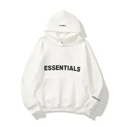 Essentials X Oversized Hoodie White