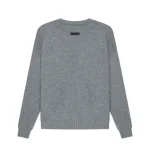 Essentials Overlapped Gray Sweatshirt