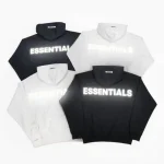 Essentials Reflective Letter Hoodies