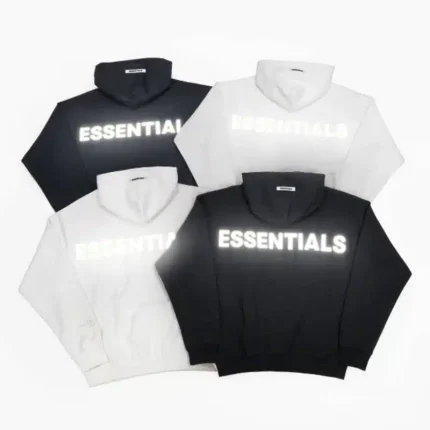 Essentials Reflective Letter Hoodies